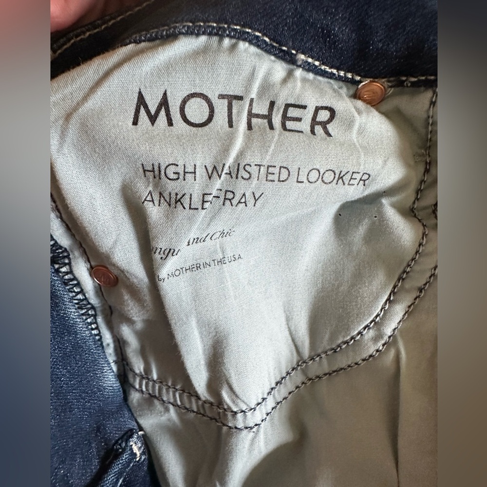 MOTHER DENIM HIGH WAISTED LOOKER ANKLE FRAY JEAN - Picture 11 of 16